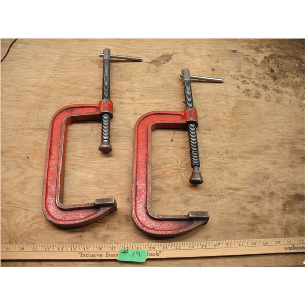 2 large c-clamps - 2x 8"