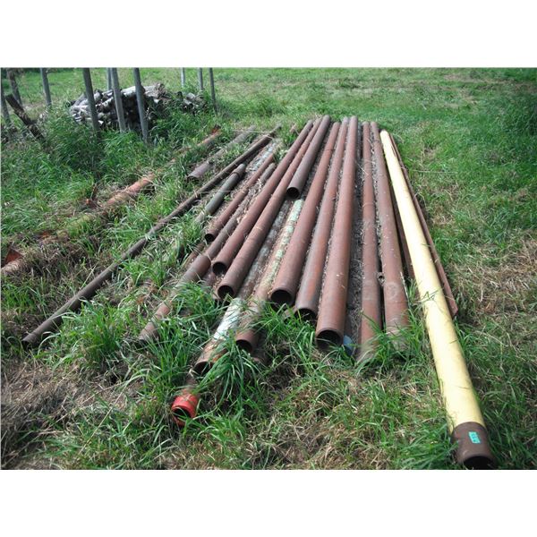 large lot of steel piping - most 4.5", longest are 20ft - buyer responsible for loading