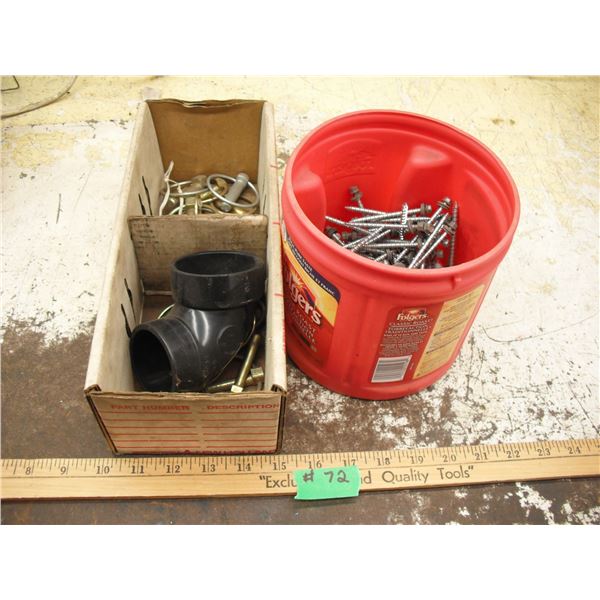 lot of screws & hitch pins
