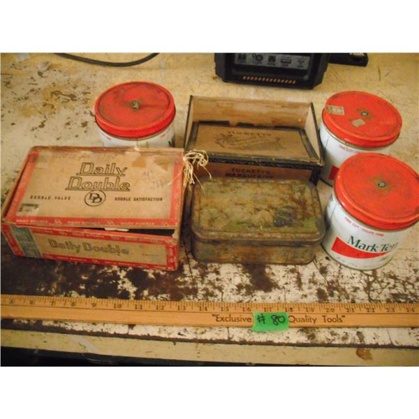 Tobacco tins & cigar boxes - Mark tem, Tucketts, Daily Double