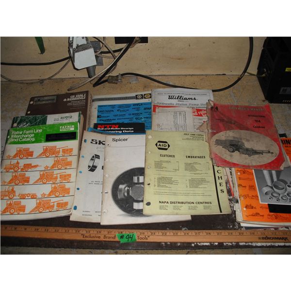 assorted parts guides & manuals