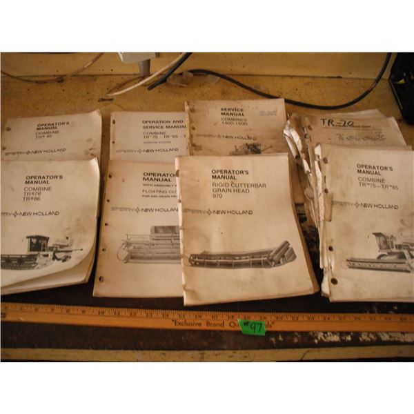Lot of New Holland operator's manuals