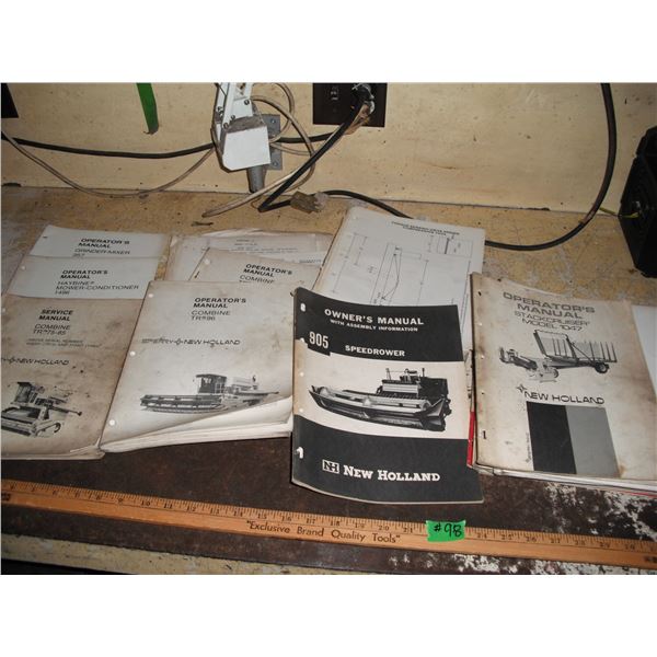 Lot of New Holland operator's manuals