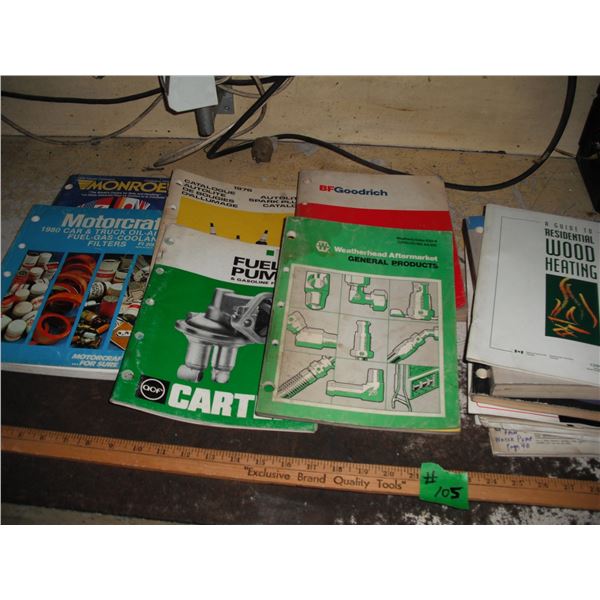 assorted parts catalogues