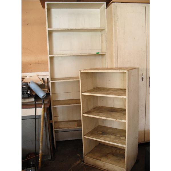 2 bookshelves - 35"x13"x88"H & 24"x16"x50"H