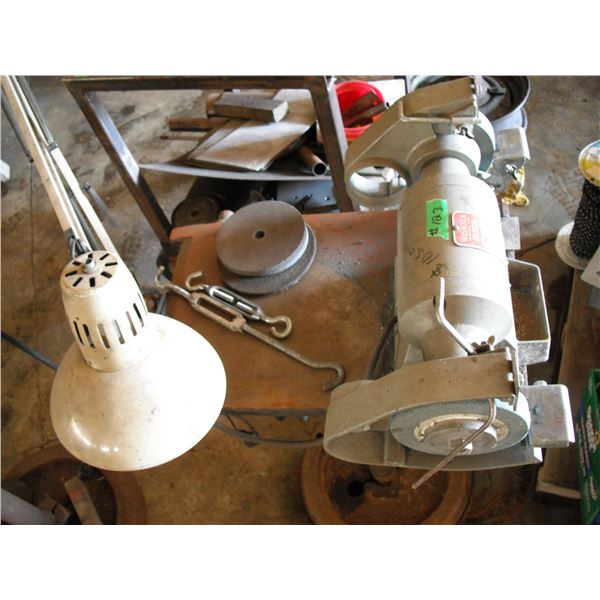 Wissota bench grinder with worklight & stand