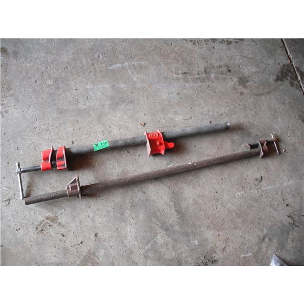 2 pipe clamps - 2ft & 2.5ft