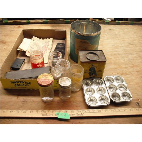 vintage jars and tins