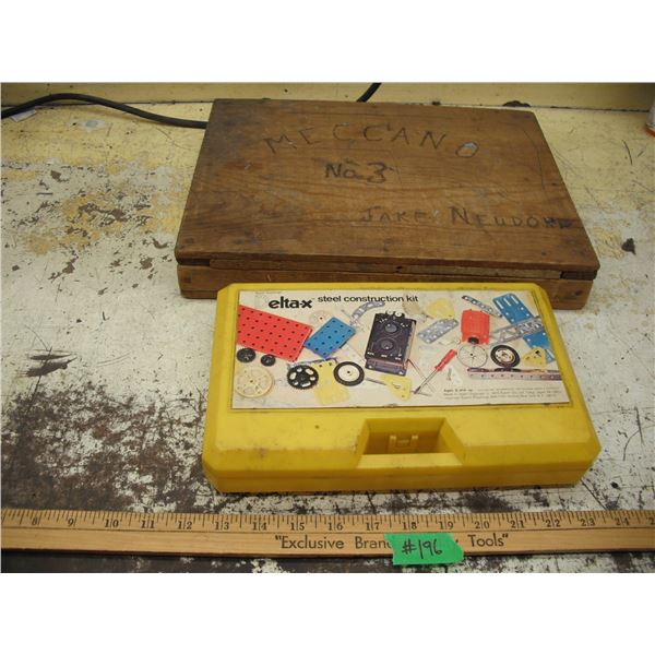 vintage Meccano box and parts/instructions & Eltax box