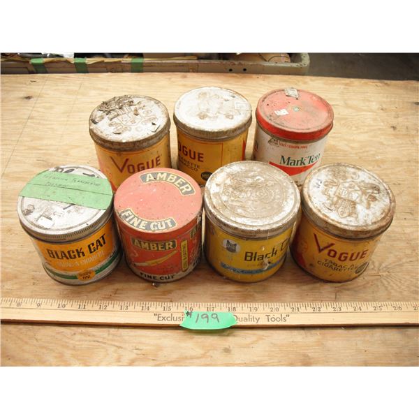 lot of tobacco tins - Amber, Vogue, Mark Ten