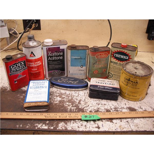 vintage tins - Allis-Chalmers, Ford, etc.
