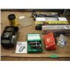 Image 1 : assorted reloding parts, scope boxes, etc