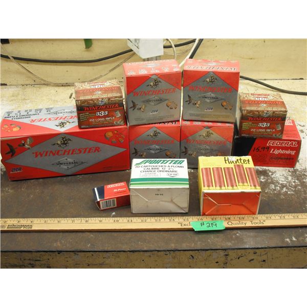 lot of empty ammo boxes