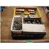 Image 1 : vintage automotive bulbs, tire repair tools, etc.