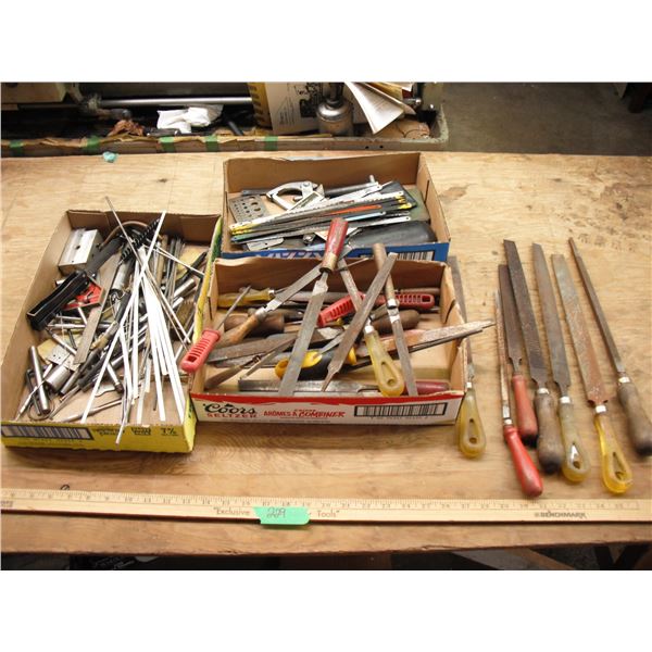 large lot of files, handsaw blades, etc.
