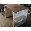 Image 4 : wooden desk w/ shelves - 38"x23.5"x32"H