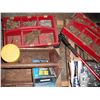 Image 3 : pallet of lag bolts, saw blades, electrical, pump piece, etc.