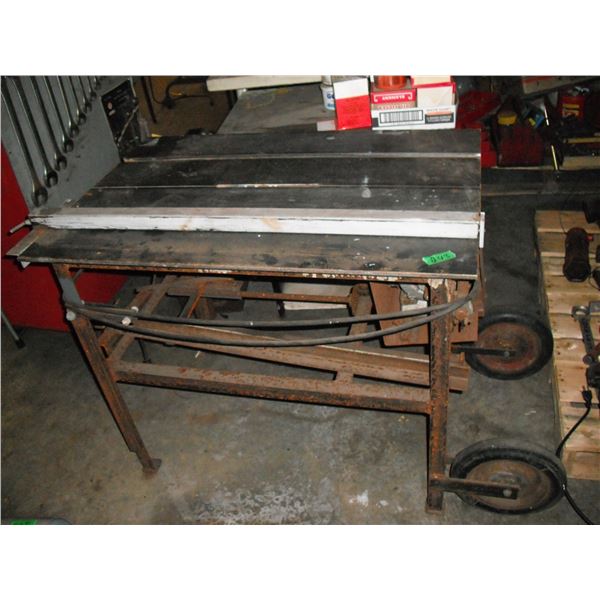 steel table saw set up - no saw, 39 x26 x32 H