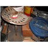 Image 8 : pallet of oil barrels (BA, Shell, Co-op), hub caps, engione parts, etc.