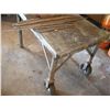 Image 2 : steel work talbe on caster w/ assorted metal rods - 41"x27"x28"H