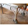 Image 3 : steel work talbe on caster w/ assorted metal rods - 41"x27"x28"H