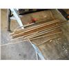 Image 4 : steel work talbe on caster w/ assorted metal rods - 41"x27"x28"H