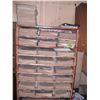 Image 1 : shelf w/ vintage agricutural newspapers dating back to 1984 - 41.5"x18.5"x66"H