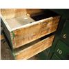 Image 11 : large work bench with drawers, work light, 2 bench vises and back board - table: 72"x28"x39"H, back 