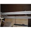 Image 4 : large work bench with drawers, work light, 2 bench vises and back board - table: 72"x28"x39"H, back 