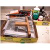 Image 1 : assorted lot - saw, filet knife, cutting oil, etc.