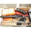 Image 3 : assorted lot - saw, filet knife, cutting oil, etc.