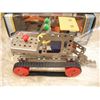 Image 4 : mecanno dozer, wind-up train, toy truck and digger in box