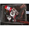 Image 2 : crate of tins, oiler, light, etc.