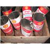 Image 3 : crate and tote with oil tins, bottles, etc.