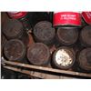 Image 4 : crate and tote with oil tins, bottles, etc.