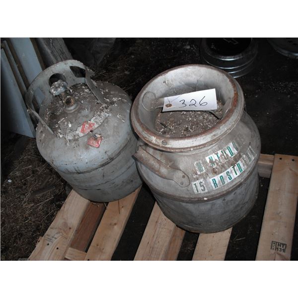 cream can & propane tank