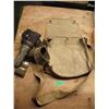 Image 1 : leather gun holster & vintage satchel marked "VII Woods 1941"