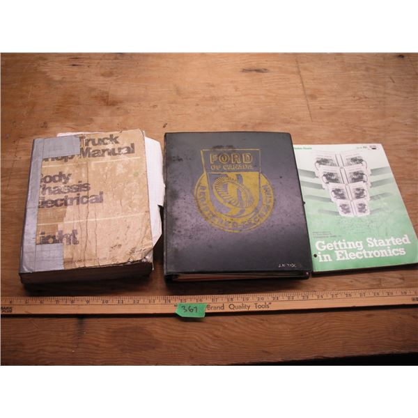 Ford Econoline shop manual, Radio Shack electrical guide & assorted farming guides