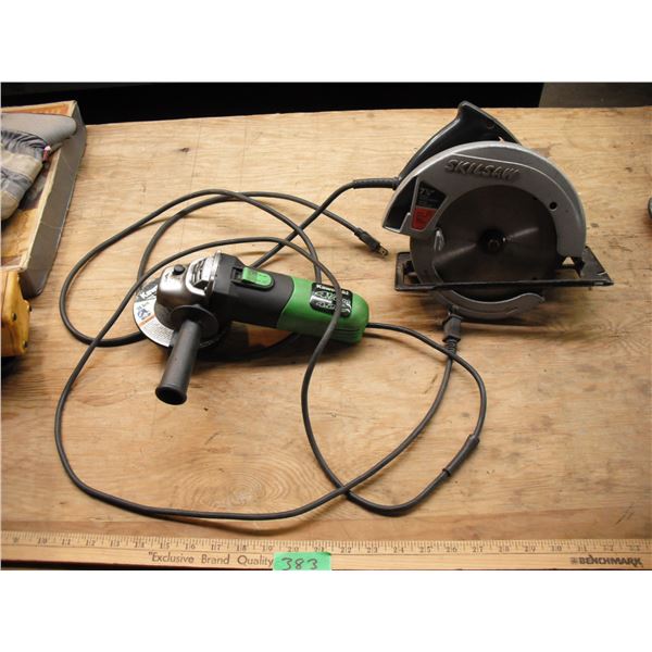 7-1/4  circular saw and Kawasaki 4-1/2  angle grinder