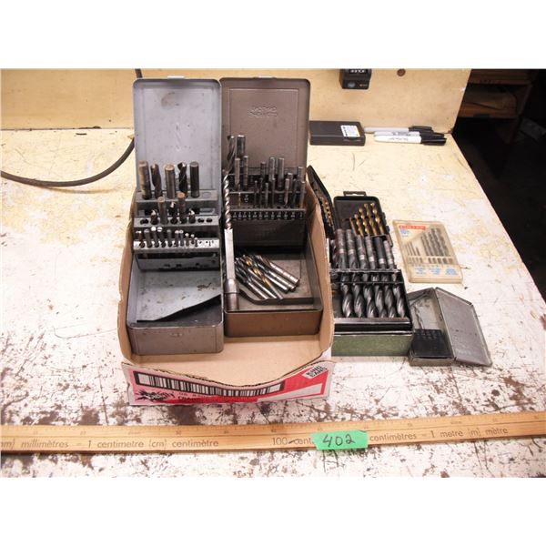 large lot of drill bits