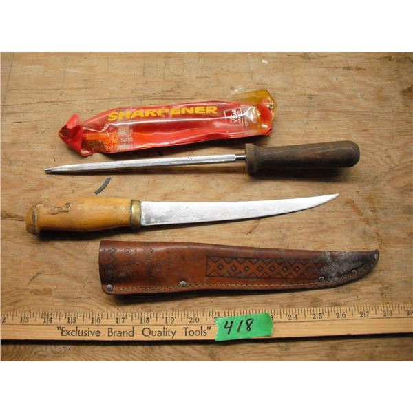 Rapala filet knife (Imarttini Finland) & knife sharpener