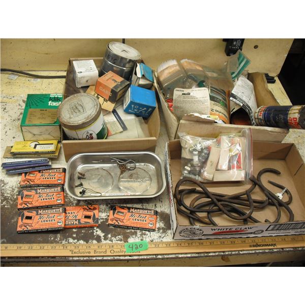 welding lenses, rivets, steel hooks, spark plugs, etc.