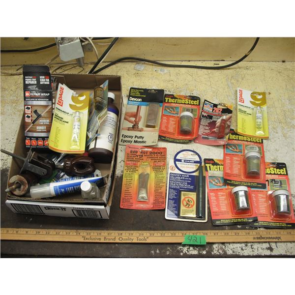 lot of adhesives, bearings, etc.