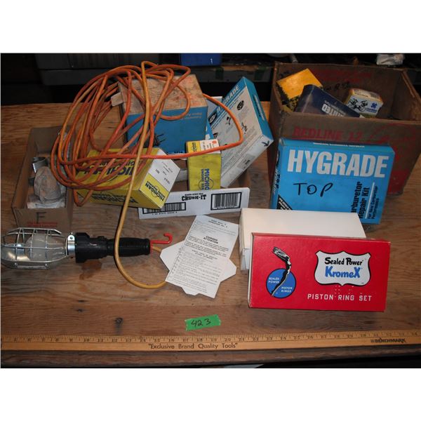 trouble light, repair kits, etc.