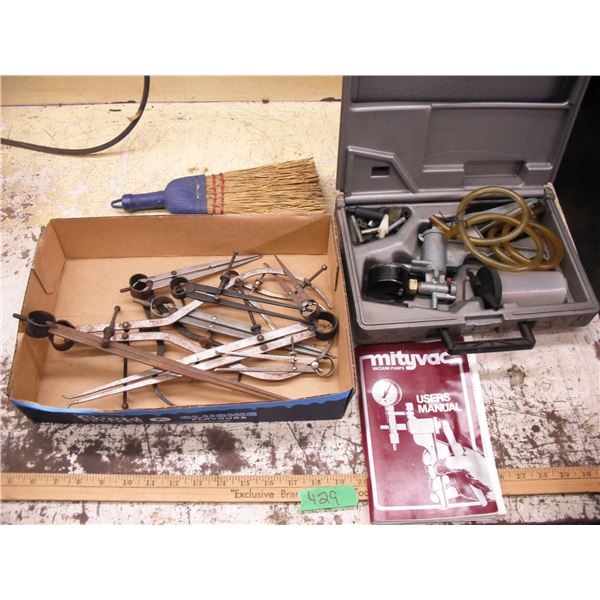 paint gun & compasses