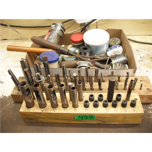 tap & die tools & soldering irons w/ wire & flux