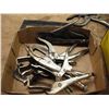 Image 2 : large lot of vice grips, & air tool adapters