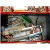 Image 3 : large tool box with assorted tools - wrenches, hammers, wire strippers, screws, etc.