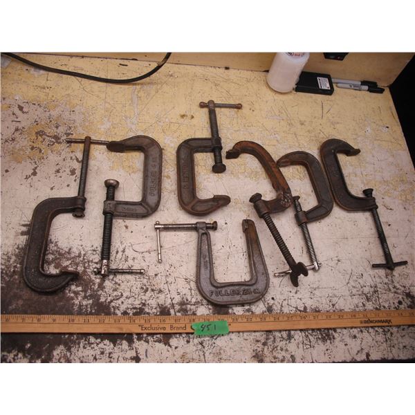 7 c-clamps  -  2-1/2  and 4 