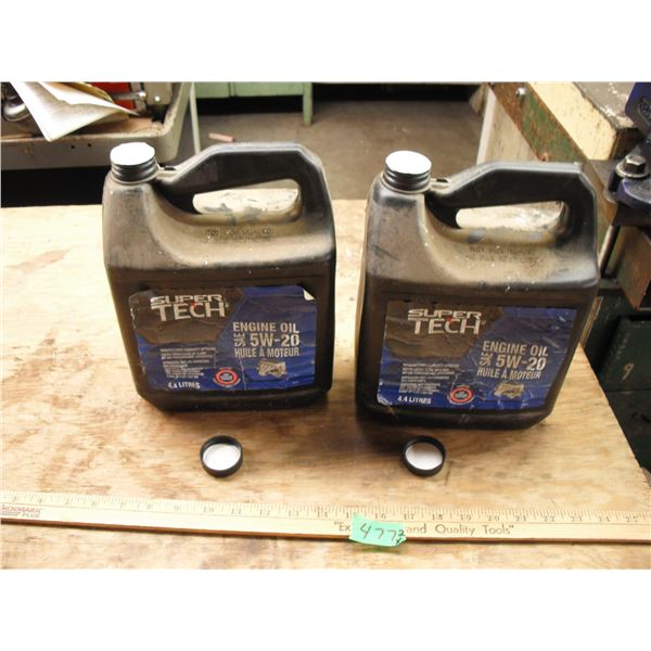 2x 4.4L Engine oil jugs - 5w-20, FULL